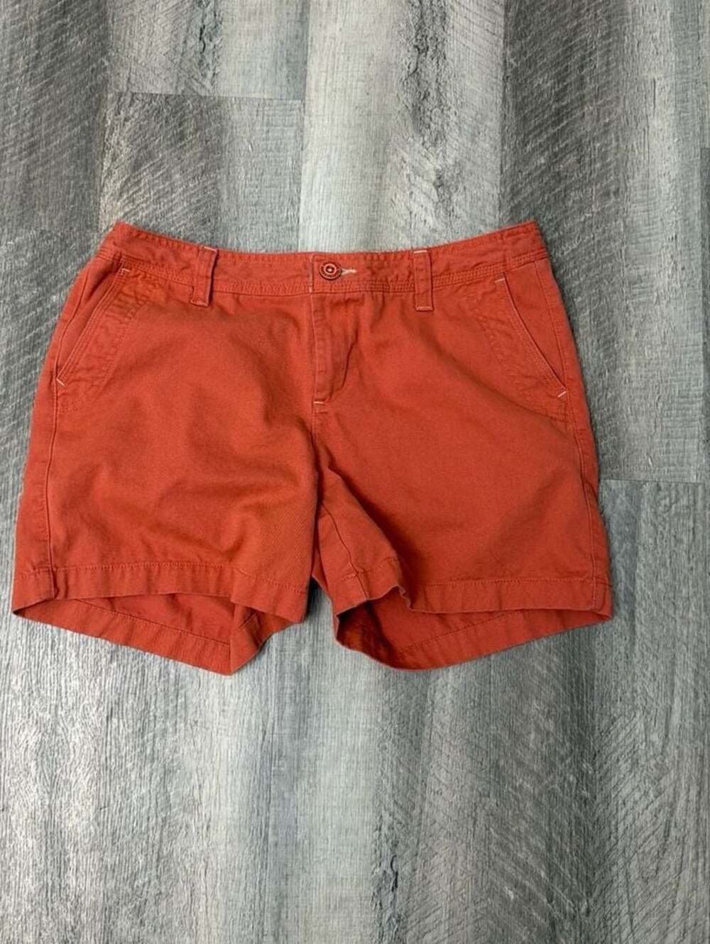 Natural Reflections Women's Burnt Orange Cotton Chino Shorts Size 8
